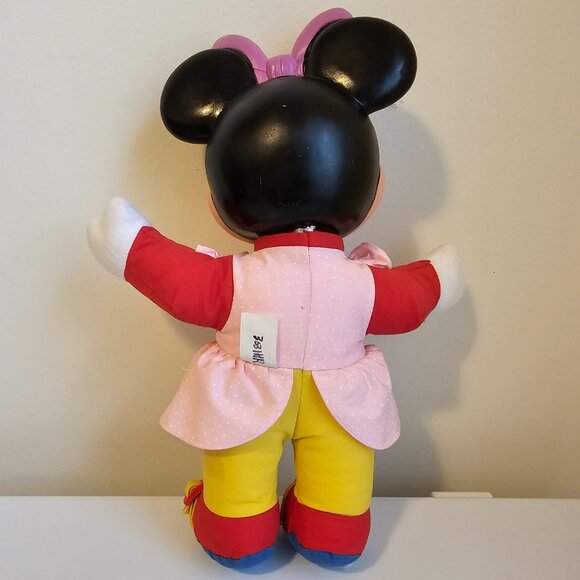 Mattel Disney Minnie Mouse Learn To Dress Rubber Face Doll Pink Vintage 14" - Picture 6 of 14